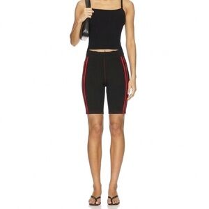 I.AM.GIA black racer shorts w/ red detail sz s